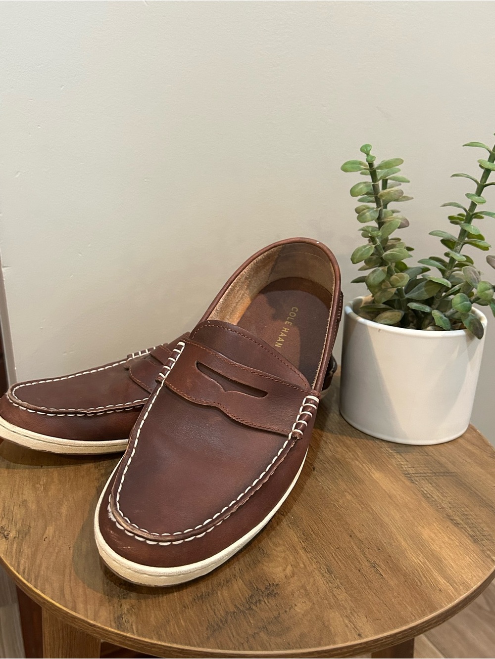 Cole Haan Brown Leather Penny Loafers Men’s 11 Casual Slip On C24009